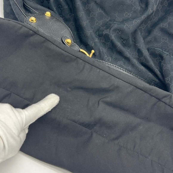 Authentic Gucci Black canvas Jockey large hobo shoulder bag - Picture 16 of 16